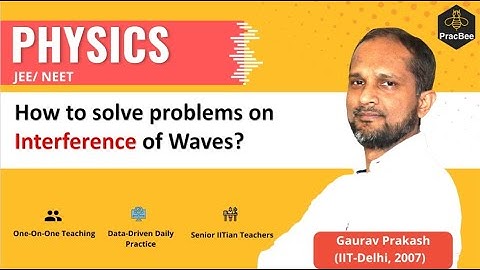 How to solve problems on interference of waves by Gaurav Prakash (IIT Delhi),JEE & NEET Physics