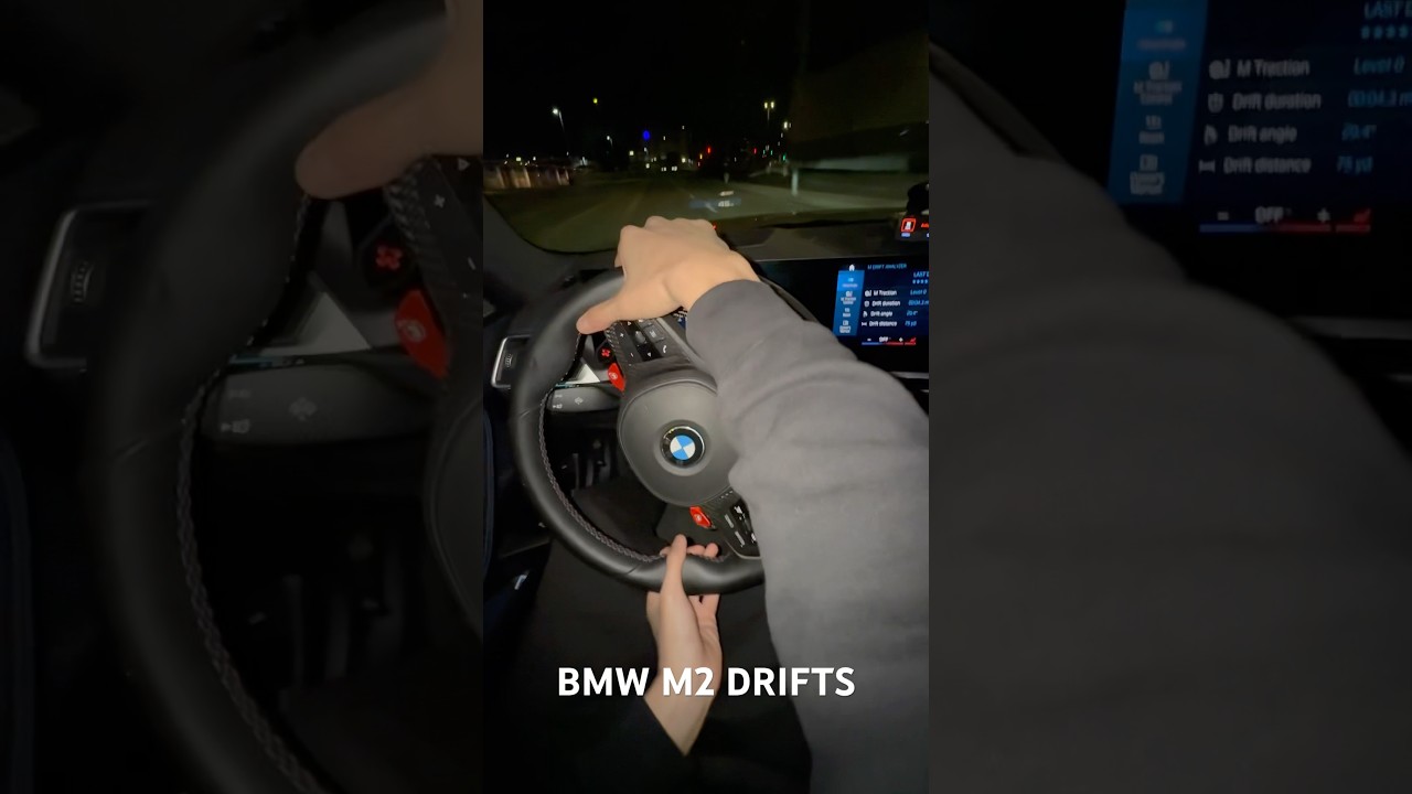 2024 BMW M2 DRIFTS AT NIGHT. 