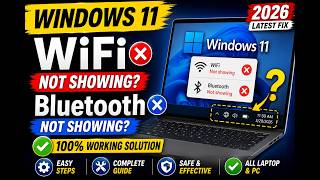 Windows 11 WiFi Not Showing Fix 2026 | Bluetooth Not Showing in Windows 11 Laptop & PC 100% Working screenshot 4