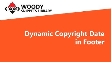 Dynamic Copyright Date in Footer