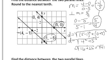distance between parallel lines