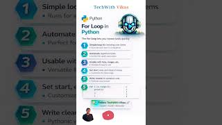 For Loop in Python 🔥 | Repeat Tasks Easily  | #shorts #python #programming #tech #trending 🔥🔥