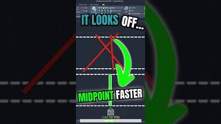 Midpoint Snap Like a Pro! 🎯 #autocadblocks #autocaddrawings #cadsoftware  #CAD drawing tips  #design