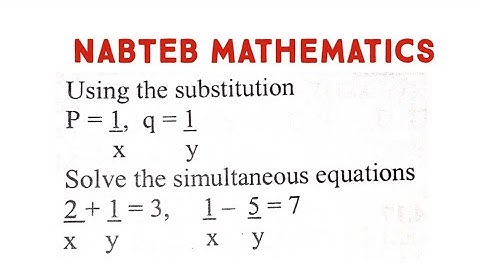 2024 NABTEB Mathematics Questions and Answers | Mathematics likely questions expoz