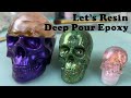 Trying LET&#39;S RESIN&#39;s Deep Pour Epoxy using Skull Molds!