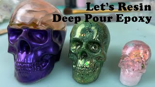 Trying LET&#39;S RESIN&#39;s Deep Pour Epoxy using Skull Molds!