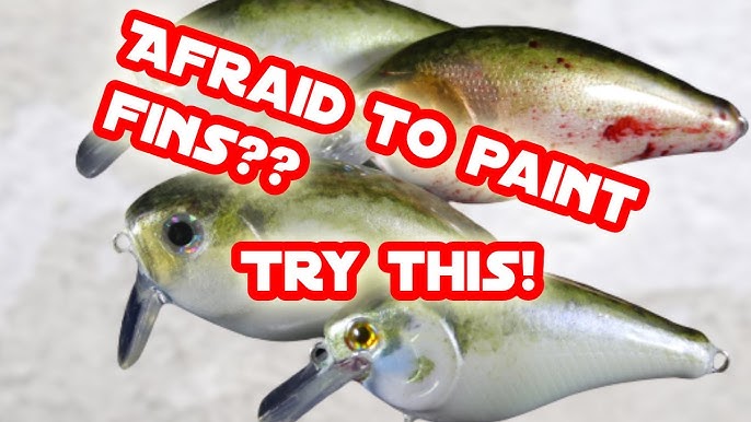 lure painting tutorial part 1, how to do gill plates, fins and playing  around with custom stencils 