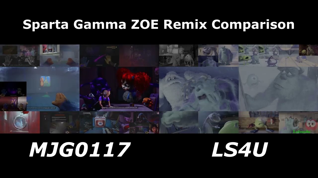 Sparta Gamma ZOE Remix Comparison