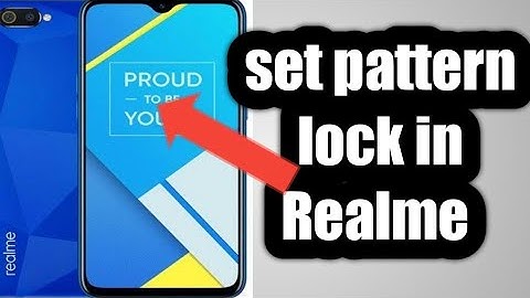 how to set pattern lock in realme c2