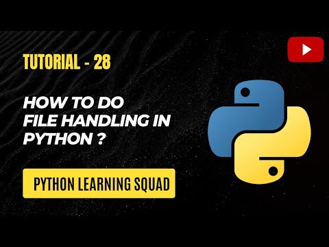 #28 File Handling in Python | Python IO Basics in Hindi - YouTube