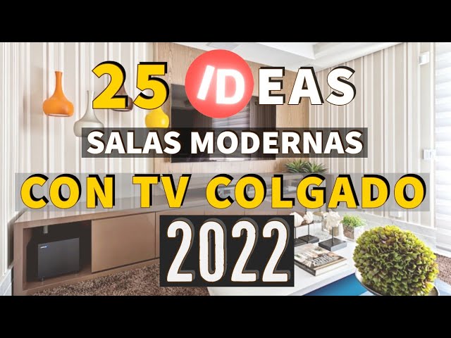 🚀 IDEAS de DECORACION de con televisor colgado en la pared | SALAS MODERNAS | INTERIORES 2022 - YouTube