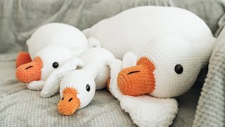 картинка: МК Гусь-обнимусь вязаный крючком 1м. Часть 2