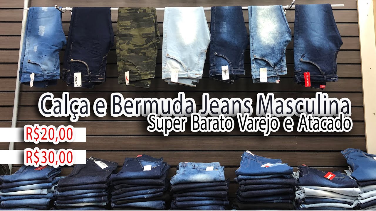 bermuda jeans masculina atacado