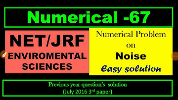Nta net jrf environmental sciences| noise numerical| mind mapping| nta net jrf exam