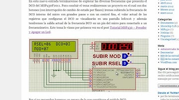 Tutorial MSP430 -- Frecuencias del DCO -- SMCLK and LCD2x16 Output