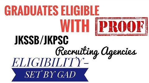 Graduates Eligible For JKSSB Class IV With Proof By GAD | Result Date, Expected Cutoff, Safe Attempt