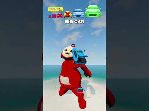 Big & Small Cars vs Po Teletubbies Kick & Punch #beamngdrive