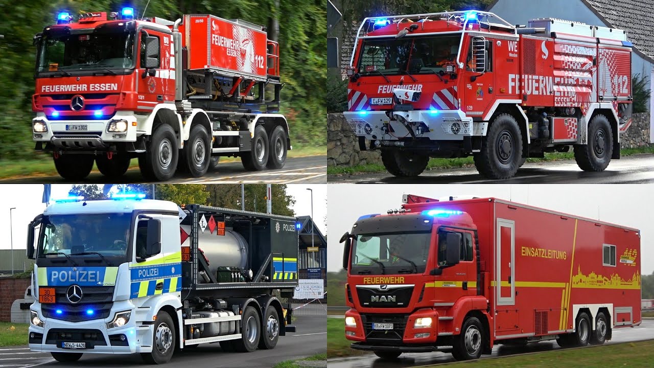 [GROẞER WALDBRAND in NIEDERKRÜCHTEN!] 600 Kräfte im EINSATZ - Einsatzfahrten zur GROẞÜBUNG