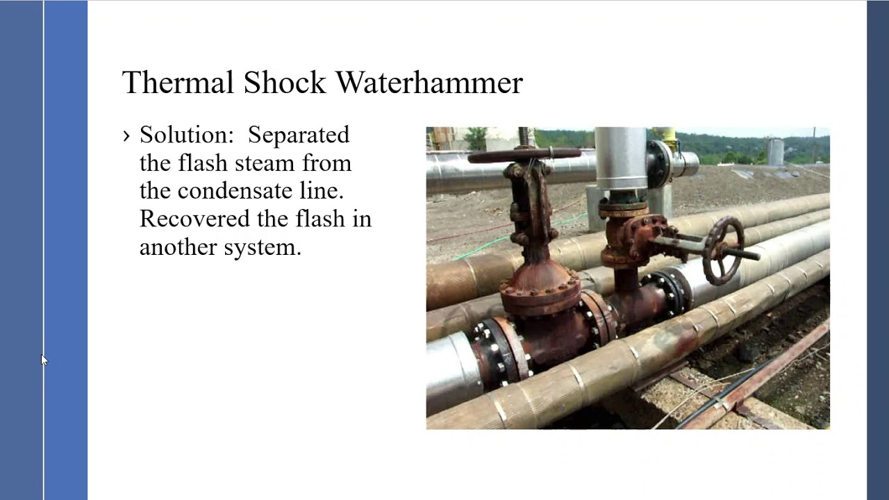 Steam and Condensate Waterhammer Segment Two Types of Waterhammer