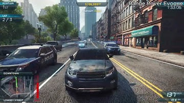 Need For Speed: Most Wanted (2012) - Range Rover Evoque - All Races Gold
