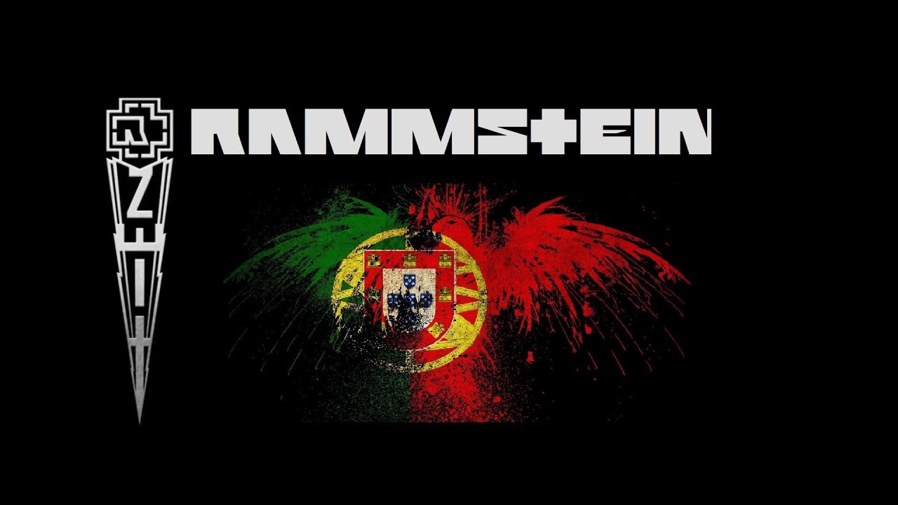 Rammstein, red logo, flag