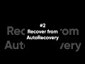 Can't Miss! 2 Ways - Recover Deleted Word Document #shorts