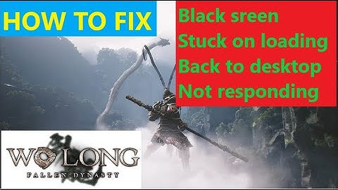 How to fix Wo Long Fallen Dynasty Black Screen various other problems windows 10