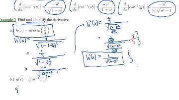 7.5.2 Differentiating Inverse Trigonometric  Functions