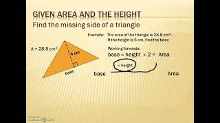 Area Backwards