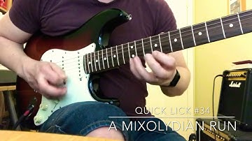 Quick Lick #34: A Mixolydian Run