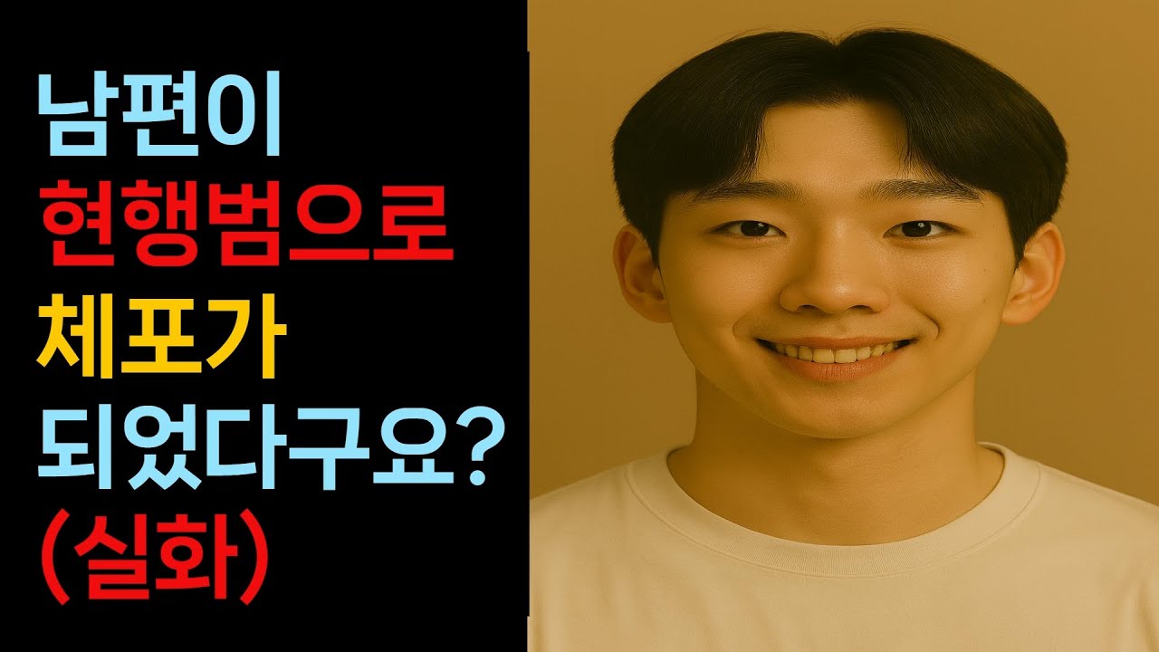 남편이 현행범으로  체포가 되었다구요?  (실화)