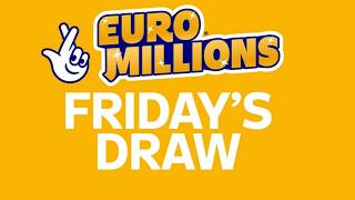The National Lottery EuroMillions draw results from FRIDAY 15 May 2026