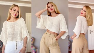 Stradivarius Pelerin Kesim Bluz | Örmesi Keyifli, Giymesi Havalı!