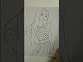 Barbie drawing | drawing pictures | #art #drawing #shorts