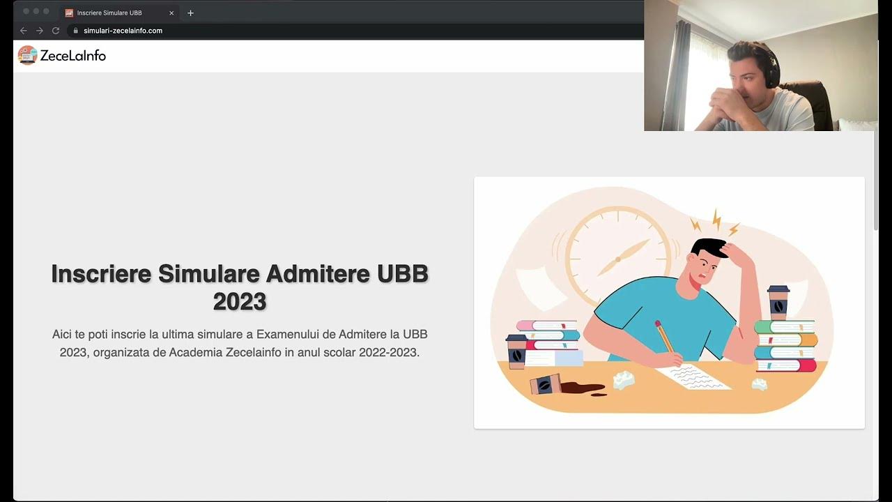 LANSAREA ULTIMEI SIMULARI A EXAMENULUI DE ADMITERE LA UBB 2023