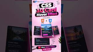 CSS 3D Card Hover Effect using HTML & CSS 🎴🔥 #coding #shorts