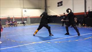 Socal Swordfight Open longsword Tournament Round 1 - Vince Stoy vs Colin Farabee