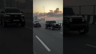 Modified Toyota Fortuner Legender and Mahindra Thar on an Urban Highway😈👿💜💜💜