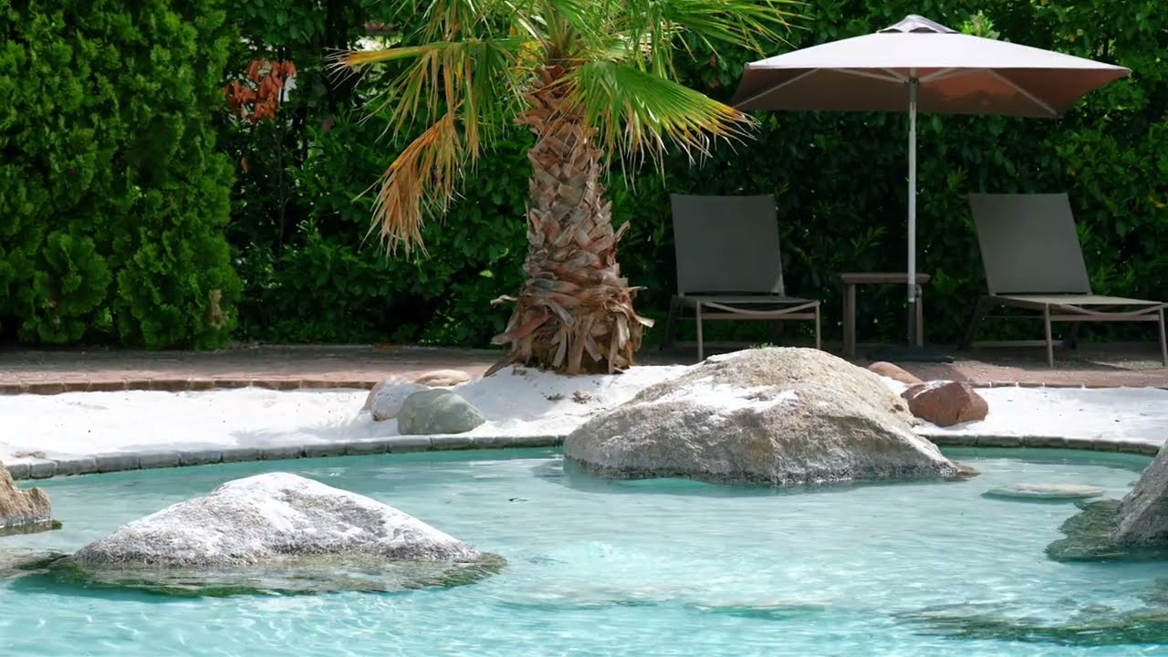 Explore the outdoor pools in Palazzo della Scala - Luxury hotel Suites and Spa in Lazise, Lake Garda