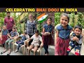 Celebrating bhai dooj in india and watching india vs newzeland world cup semifinal