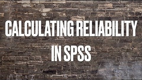 Calculating Reliability in SPSS