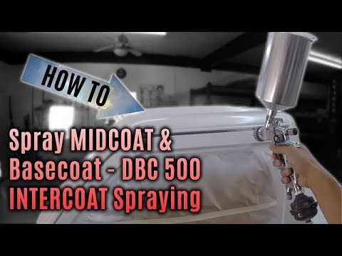 How-To Spray MIDCOAT & Basecoat - DBC 500 INTERCOAT Spraying