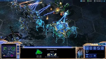 Starcraft 2 Beta   Protoss Colossus army attacking a base