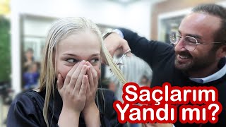 SAÇLARIM YANDI MI ? - ( KUAFÖRDE BİR VLOG )