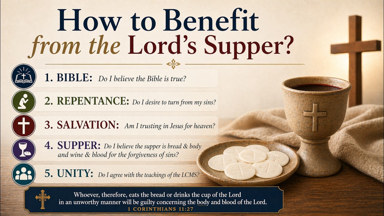 Lord's Supper - How to Benefit from the Lord's Supper - Part 1 - YouTube