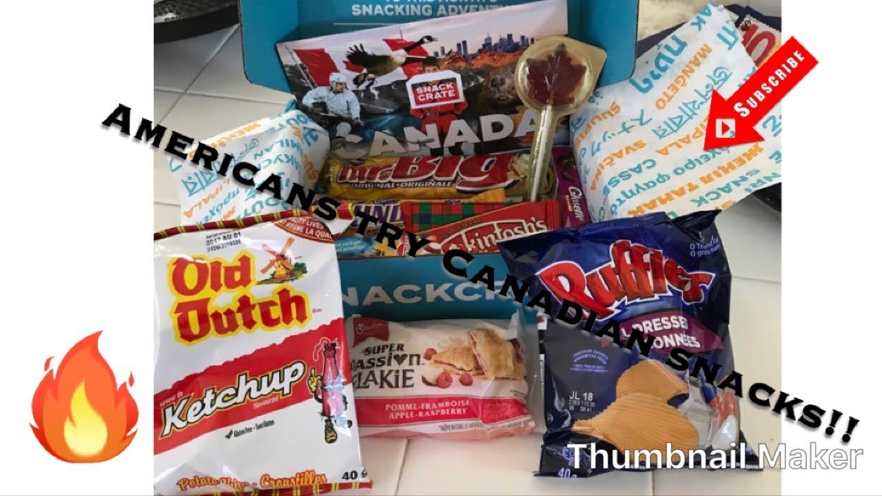 CANADA SNACKCRATE!! AMERICANS TRY CANADIAN SNACKS! YouTube