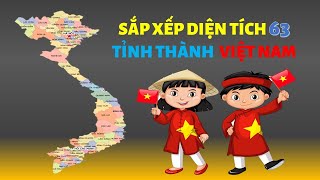 Sắp xếp diện tích 63 tỉnh thành tại Việt Nam