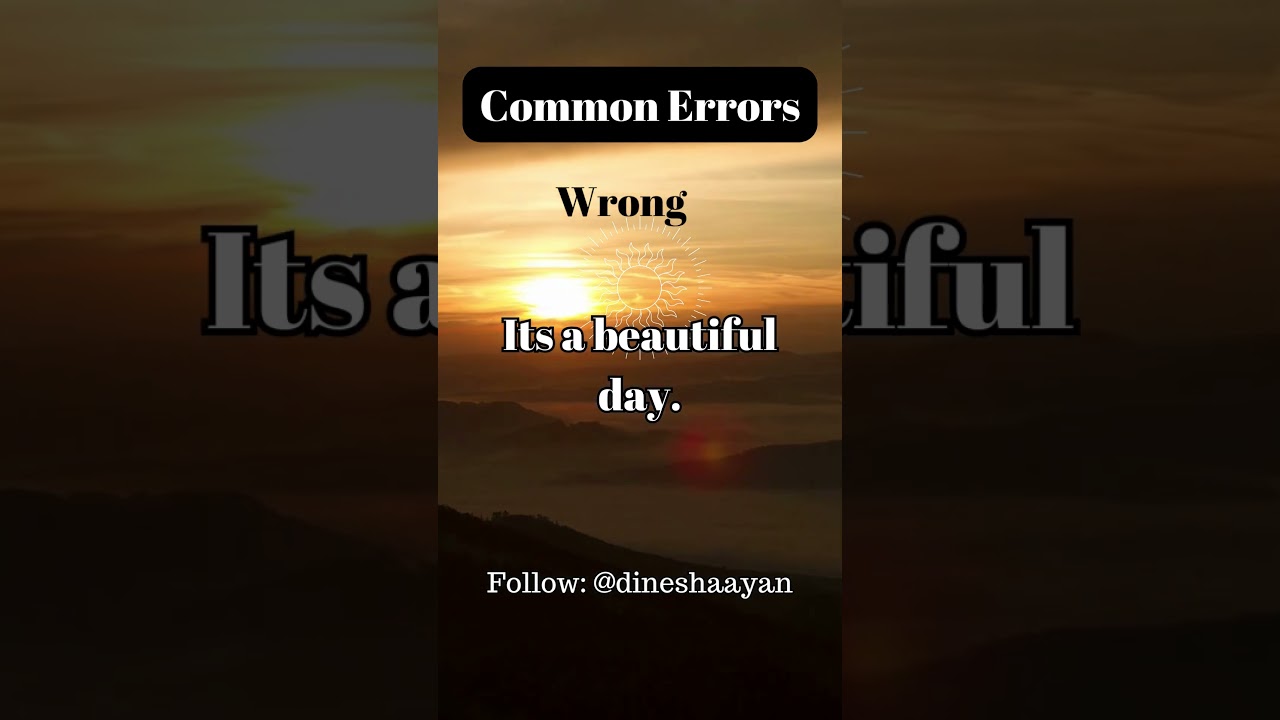 Common Errors 