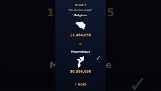 Japan or the Philippines — who has MORE people? 🌍#shorts #quiz #higherlower #geography #population