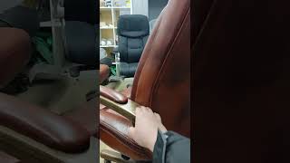 кресло руководителя Алекс натуральная кожа цвет коричневый.